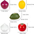 Vegetable and Fruit Storage Containers for Refrigerator, Lemon Tomato Garlic Avocado and Onion Shaped Storage, Food Storage Containers with Lids, Pack of 5