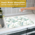 Watercolor Sage Leaves Dish Drying Mats - 16x18 Inch Kitchen Accessories