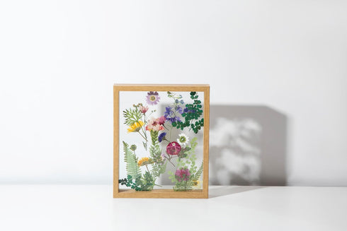 33 Set, 8x10 Twodays Birth Flower Mother's Day Craft Kit for Mom/Grandma - Real Pressed Flowers Art DIY With Double