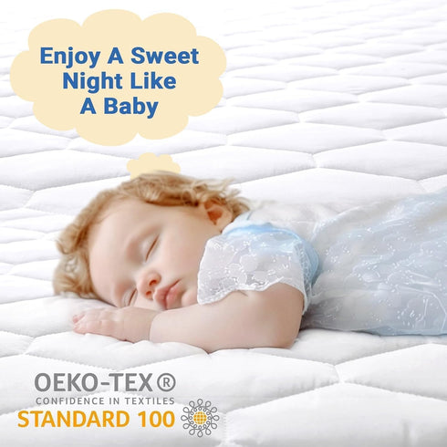 King Size Mattress Protector, 100% Waterproof Quilted Mattress Cover King Size Bed, Noiseless Soft & Cooling King Mattress Pad Cover, Deep Pocket 6"-21", White by MUXHOMO