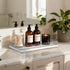 13" 8" Countertop Large Bathroom Vanity Tray x Oak Decorative Wooden Tray for Bathroom & Vanity Organizer, Wood Tray
