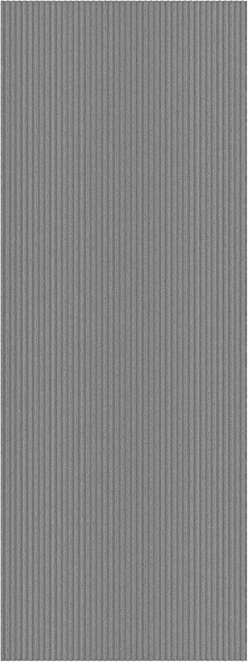 Ottomanson Solid Design Non-Slip Runner Rug, 2' x 7', Indoor/Outdoor for Hallway, Kitchen, Living Room, Gray