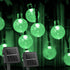 Solar String Lights Outdoor 120 LED 72 Ft, Crystal Globe Lights with 8 Lighting Modes, Waterproof Solar Powered for
