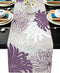 Table Runner, Chrysanthemum Flower Purple White Dresser Scarves for Holiday Dinner Parties, 13x120inch