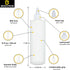 12 OZ 2 PACK BRIGHTFROM Condiment Squeeze Bottles, Empty Squirt Bottle with Twist Top Cap, Leak Proof - Great