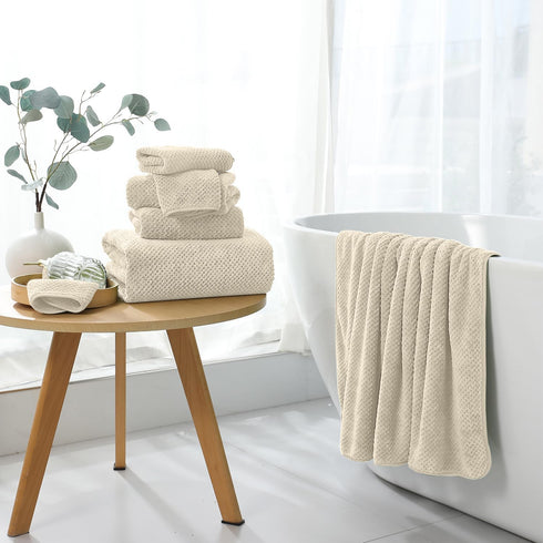 8 Set |2 Towels,2 Towels,4 600GSM Piece Bathroom Towel Oversized Bath Hand Washcloths| Soft Large Bath Sheet Luxury