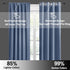 RYB HOME 45 Inch Darkening Privacy Curtains for Kitchen Room, 2 Panels Set, Width 34 x Length 45 Inch, Stone Blue