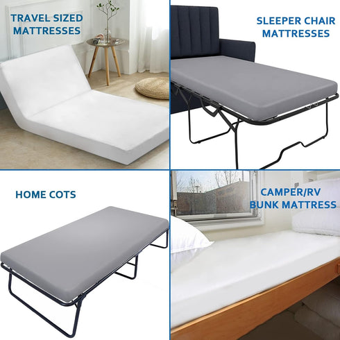 Cot Sheet 31" x 75", Fitted Mattress Sheets for Narrow Twin/Camp Bunk/RVs Bunk/Guest Beds, White Microfiber