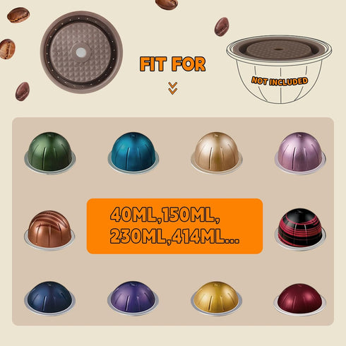 Refillable Vertuo Coffee Capsules Discs, 2 Pcs Reusable Coffee Capsule Lid for Vertuoline & Vertuo Pods