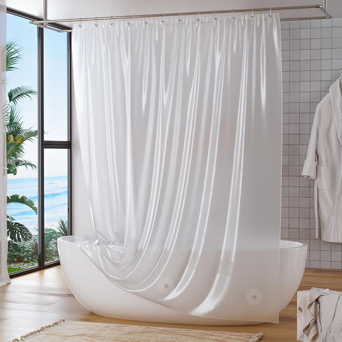 Titanker Long 72 x 78 Plastic Shower Curtain Liner, Frosted Waterproof PEVA with Magnets and Grommets
