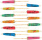 True Umbrella Appetizer Picks - Mini Umbrella Toothpicks, Multicolor, Wood, Set of 12
