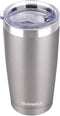 SUNWILL Travel Coffee Tumbler, 20 oz Insulated Mug with Lid, Stainless Steel for Hot and Cold Drinks, Cool Grey