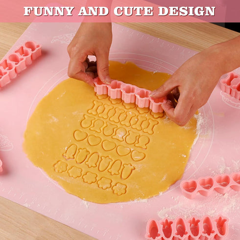 Mini Cookie Cutters - Goldfish, Dog Bone, Paw, Heart, Flower, Carrot, Cute Cookie Cutter Set for Mini Cookies, Pet Snacks, Fondant, BPA Free (Set of 6)
