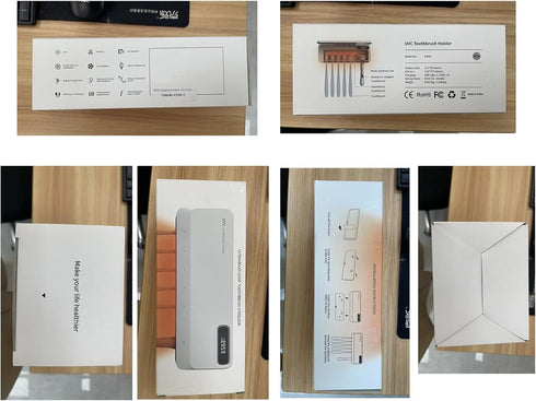 ZOZOO 99.9% Dry,Heating,5+1+1 Slots,12 UV Toothbrush Sanitizeri Holder with Cleaning,Air Hour Memory,Rechargeable Wall