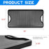 GGC Cast Iron Reversible Griddle, 2-in-1 Griddle Pan for Gas Stove Tops, 20 x 10.5 Flat and Ribbed Plate