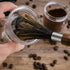 3PCS Professional Coffee Brush Set: Natural Boar Bristles, Black Walnut Handle, Espresso Machine Cleaning Tool.