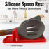 Zulay Kitchen Silicone Utensil Rest with Drip Pad - BPA-Free Heat-Resistant Spoon Holder for Kitchen