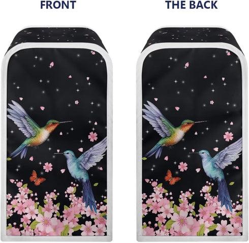 Electric Can Opener Dust Cover Anti Fingerprint Polyester Dust Proof Stain Resistant Can Opener Cover with Elastic Fabric Suitable for Various Types, Floral Hummingbird