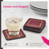 Pimpernel Classic Burgundy Drink Coasters, Set of 6, Heat & Stain Resistant, Non-Slip Cork Backing, 4"
