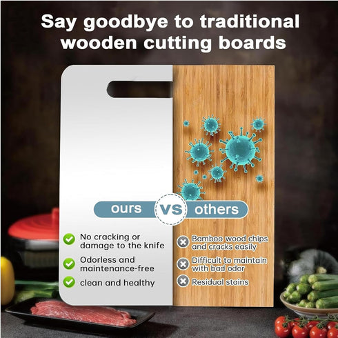 3 304 (15" 11", 13"x 9", 10" 6") Stainless Steel Cutting Board, PCS Cutting Boards for Kitchen, Stainless Non Stick