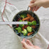 Korean Made Silicone Steamer Basket, 10" Size, Flexible Design Steamer Insert (Gray)