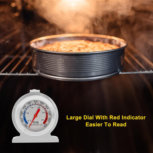 2 Pack Oven Thermometer, Instant Read Stainless Steel Grill Thermometer, 50-300 C/100-600 F for Cooking