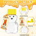 Funnymoom 96 Sets 2 oz 96 2 Plastic Honey Bear Bottle Bear Shape Clear Empty Honey Jar Tags Rolls Jute Rope Honey