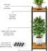 2-Tier 34" Plant Stand Indoor, Tall Modern Plant Shelf Corner Flower Pot Holder Organizer for Living Room Balcony
