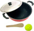 Non Stick Kadai with Stainless Steel Lid Deep Fry Kadai Non-Stick Cookware Cooking Pan Stir Fry Pan Multipurpose Pan Aluminium Kadai All Purpose Pan (2 Litres) Pan Diameter 8.5 Inch by DBY