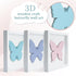 3D Set 3 (7x7) Tide and Tales Butterfly Room Decor for Girls, of Framed Wooden Wall Art for Nursery, Nature-Inspired