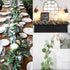 DearHouse Artificial Eucalyptus Garland Faux Silk Leaves Vines Handmade for Wedding Backdrop Arch Wall Decor