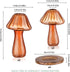 Set 4, NiHome Mushroom Glass Planter with Wooden Base of Cute Indoor Greenery Plant Propagation Stations,High