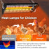 ATHCOHT 400W 60 12000H Bulb 2 Heat Lamp for Chickens Upgraded Large Chicken Coop Brooder Heater Carbon Fiber Waterproof
