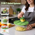 SmartTrends 5.3 4 Salad Spinner, QT Lettuce Spinner with Strainer, Fruit Cleaner with Replaceable Blade for Shredding