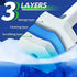 BOOMJOY Disposable Toilet Brush Set with 15 Wand Refills, Toilet Bowl Cleaner Wand with Holder for Bathroom