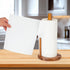 Countertop, Acacia Wood Paper Towel Holder Wooden Paper Towel Holder Thicken Base for Kitchen, Easy to Assemble