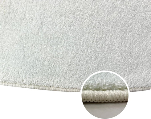 4ft,Animal ABREEZE Faux Wool Kids Play Mat Round Area Rug Kids Nursery Door Mat Soft Plush Non-Slip Childrens Carpet