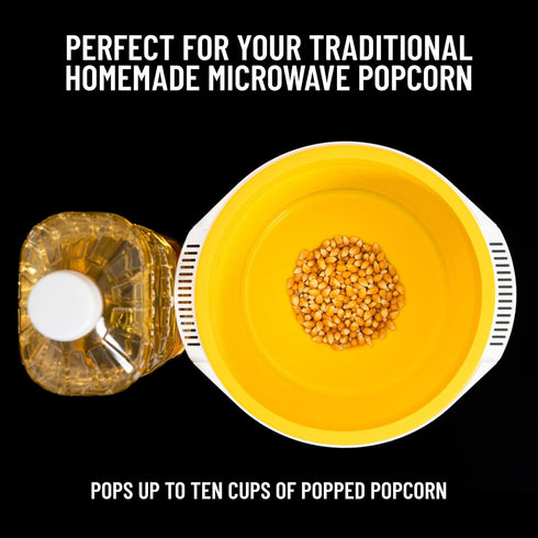 Opopop Silicone Popcorn Popper, Collapsible Microwave Popcorn Maker Bowl, BPA-Free and Dishwasher Safe