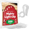 SEWANTA Christmas Light Clips - Set of 200 Mini Clips for Gutters and Shingles, Hanging Outdoor Lights