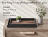 Set 2 Fibogollo of Wooden Serving Tray with Handles,Decorative Trays Platter,Breakfast Tray in Bed,Large Coffee Table