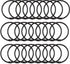 24 Pack Rustproof Decorative Metal Round Shower Curtain Rings for Bathroom Shower Rod (Black)
