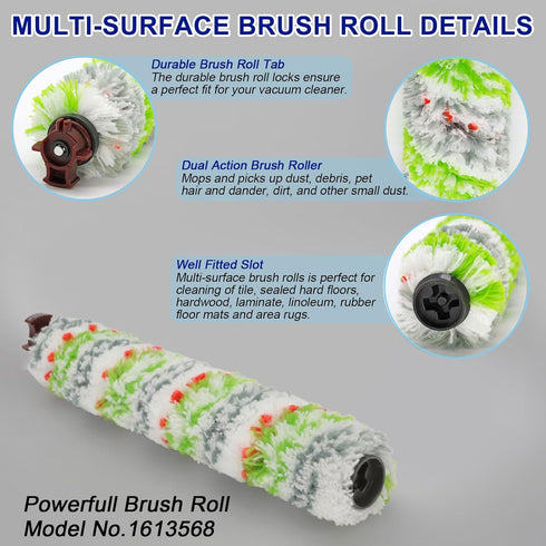 3888A 1785 2306A 3 Pack 2460 1866 1613568 1608684 Lemige Brush Filter Replacement Parts for Bissell CrossWave Vacuum