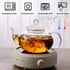 Set, 27OZ/800ML 6 Set Glass Teapot Stovetop Safe Glass Tea Kettle with Small Double Wall Tea Cups & Loose Tea Infuser