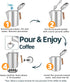 MEREZA Camping Coffee Pot, Stovetop Percolator, Stainless Steel Coffee Pot for Camping, 9 Cup, Fast Brew