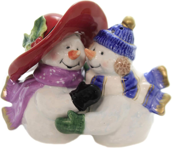 56515 Snowman Couple Salt and Pepper Set, 3-1/2-Inch