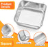 P&P CHEF 6 Inch Square Cake Baking Pans, 2 Pcs Stainless Steel Lasagna Brownie Pan for Small Birthday Cake, Leakproof