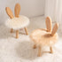 XXYOUPIN 1-4 Design1pack/Pearl Bunny Chair for Kids Years, Wooden Base with Removable Cushion,Anti-Tip Toddler