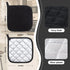 Joyhalo 4 Pack Black Pot Holders - Heat Resistant Terry Cloth Oven Hot Pads