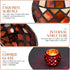 Uonlytech Glass Votive Candle Holder, Red Mosaic Tea Light Holders for Home, Vintage Glass Cup Ornament