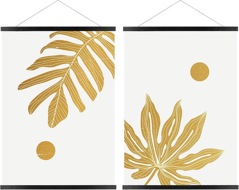 FALAMON 2 Pack Magnetic Poster Hanger Frame, 24x36 24x30 24x17 for Hanging Posters, Prints, Photos (Black)